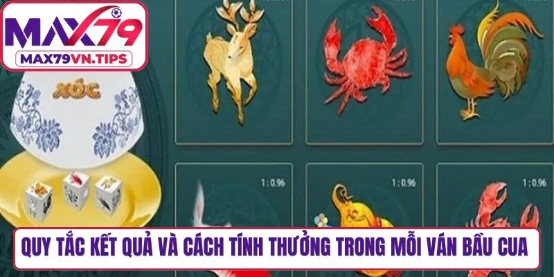 Quy tắc kết quả và cách tính thưởng trong mỗi ván bầu cua tại Max79